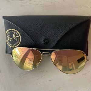 Ray ban rose gold sunglasses
